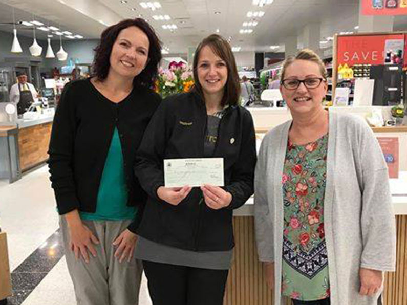Winning with Waitrose - Hollie and Liz receiving cheque