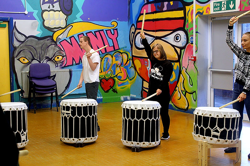 Taiko-Drumming-Sherborne-Youth-Club-007 Join Us Ups and Downs Southwest