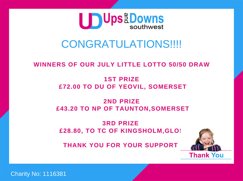 5050 Winners July 2021 Little Lotto Ups and Downs Southwest