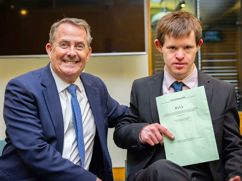 Down Syndrome Bill Freddie Meets With MP Dr Liam Fox