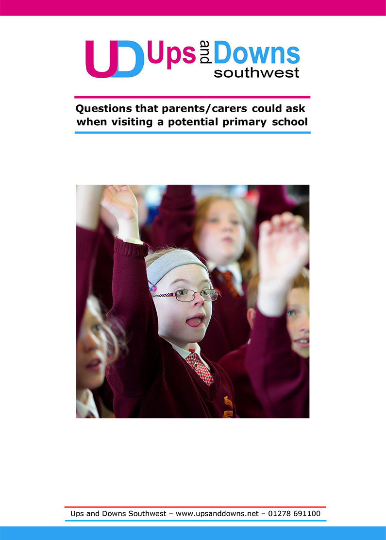Questions to ask a potential Primary School | Ups and Downs Southwest