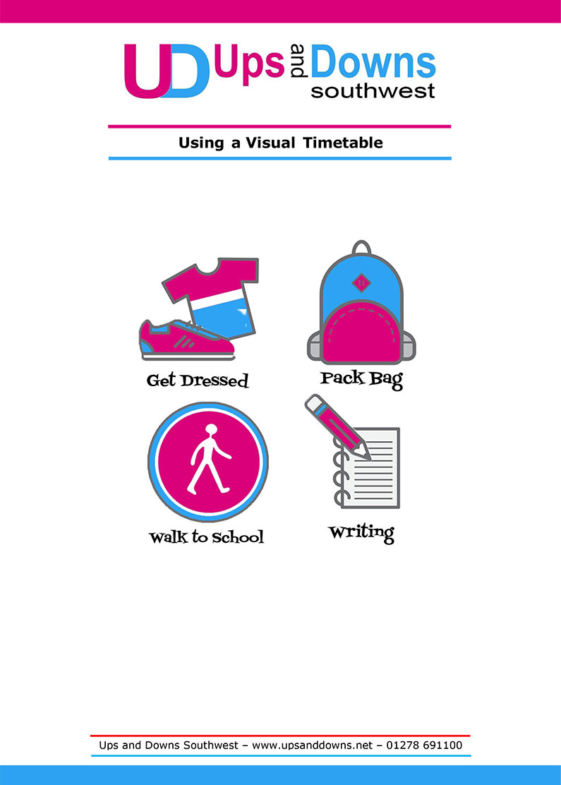 Using a visual Timetable | Ups and Downs Southwest