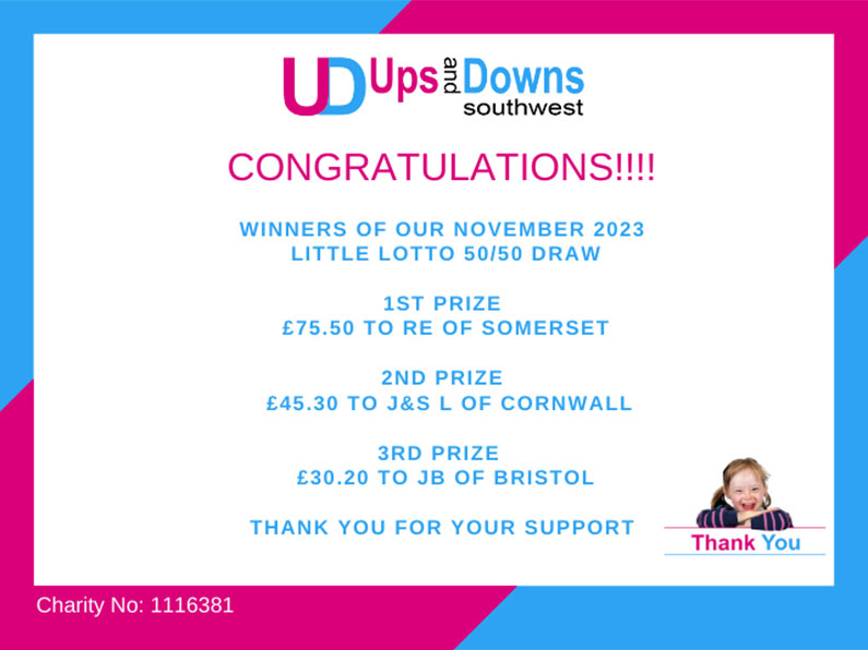 5050 Winners November 2023 Little Lotto Ups and Downs Southwest